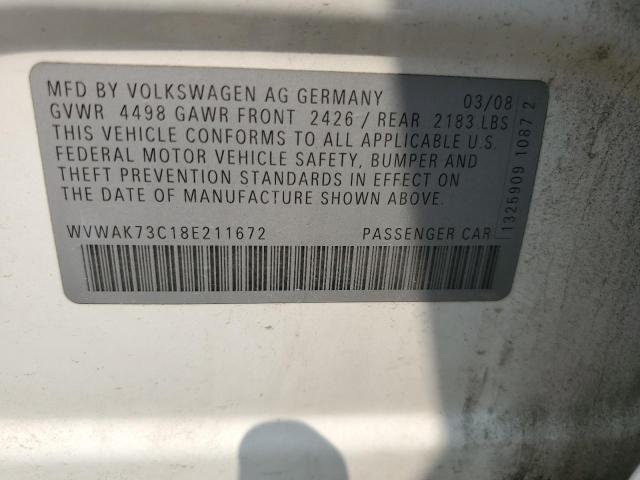 Photo 11 VIN: WVWAK73C18E211672 - VOLKSWAGEN PASSAT 