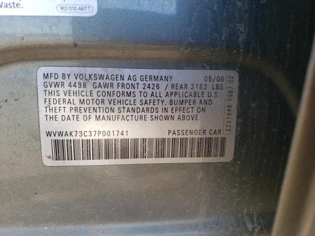 Photo 11 VIN: WVWAK73C37P001741 - VOLKSWAGEN PASSAT 