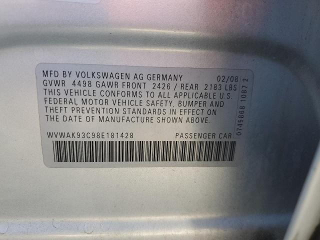 Photo 11 VIN: WVWAK93C98E181428 - VOLKSWAGEN PASSAT 