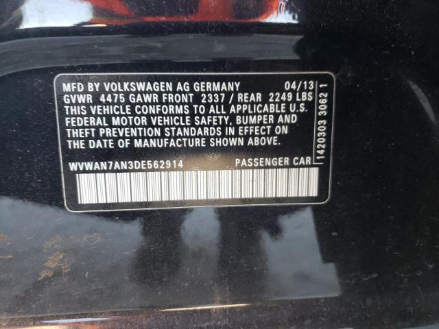 Photo 11 VIN: WVWAN7AN3DE562914 - VOLKSWAGEN CC 