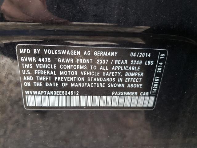 Photo 9 VIN: WVWAP7AN3EE534512 - VOLKSWAGEN CC SPORT 