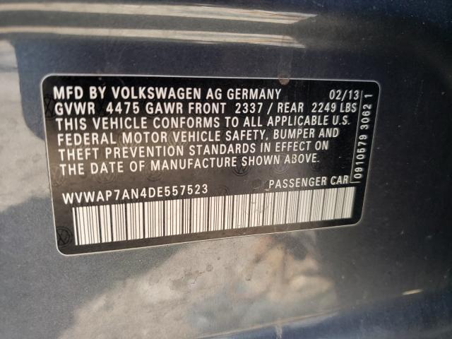 Photo 9 VIN: WVWAP7AN4DE557523 - VOLKSWAGEN PASSAT 