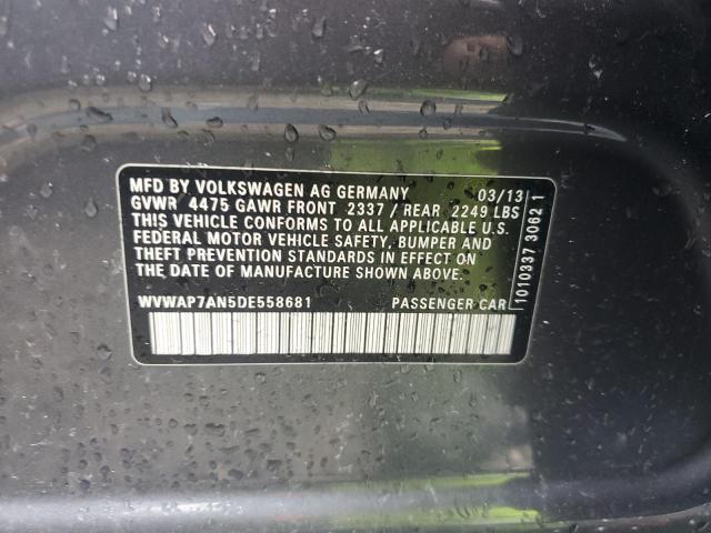 Photo 11 VIN: WVWAP7AN5DE558681 - VOLKSWAGEN CC 