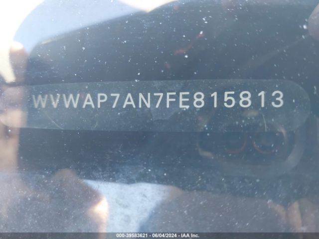 Photo 8 VIN: WVWAP7AN7FE815813 - VOLKSWAGEN CC 