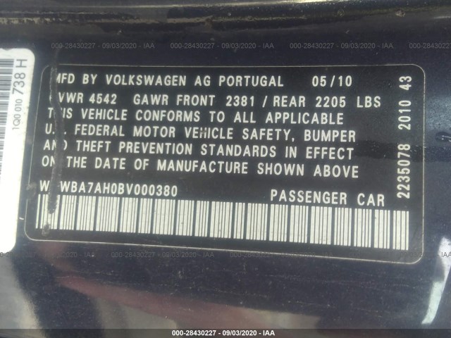 Photo 8 VIN: WVWBA7AH0BV000380 - VOLKSWAGEN EOS 