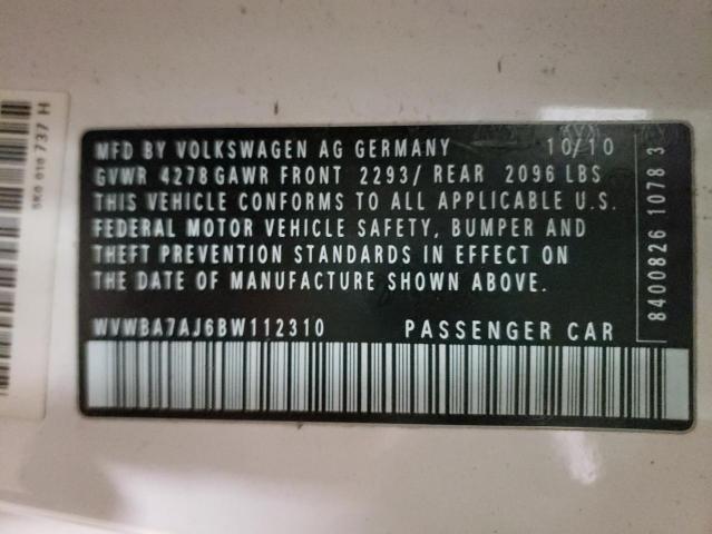 Photo 9 VIN: WVWBA7AJ6BW112310 - VOLKSWAGEN GOLF 