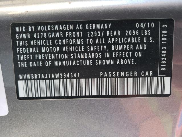 Photo 11 VIN: WVWBB7AJ7AW394341 - VOLKSWAGEN GOLF 