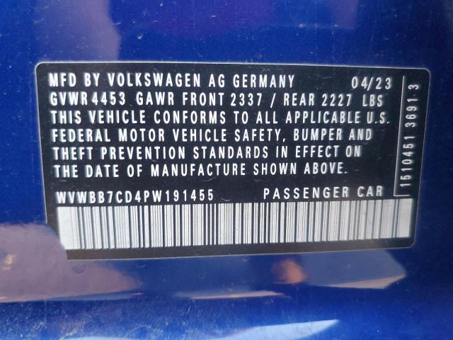 Photo 11 VIN: WVWBB7CD4PW191455 - VOLKSWAGEN GOLF R 20T 