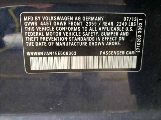 Photo 9 VIN: WVWBN7AN1EE506363 - VOLKSWAGEN PASSAT 