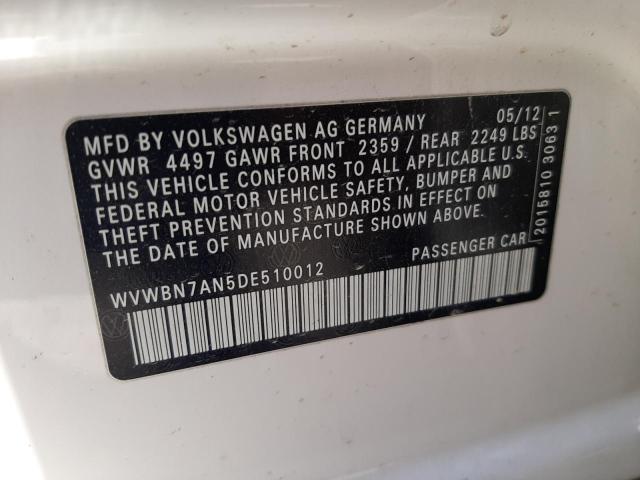 Photo 11 VIN: WVWBN7AN5DE510012 - VOLKSWAGEN CC 