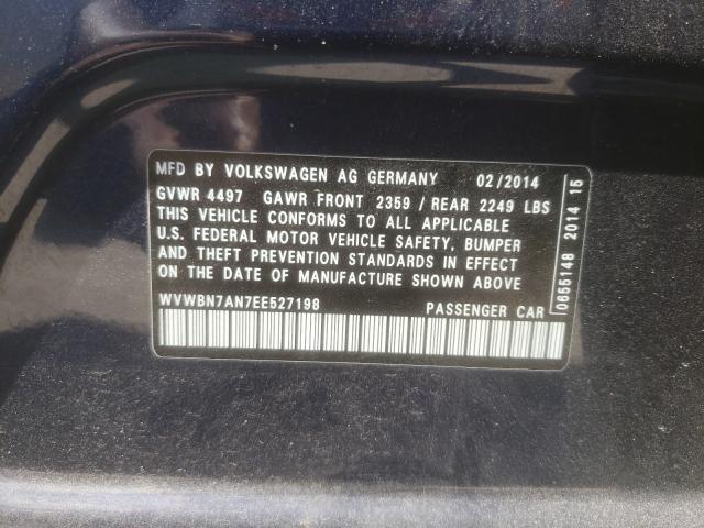 Photo 9 VIN: WVWBN7AN7EE527198 - VOLKSWAGEN CC 