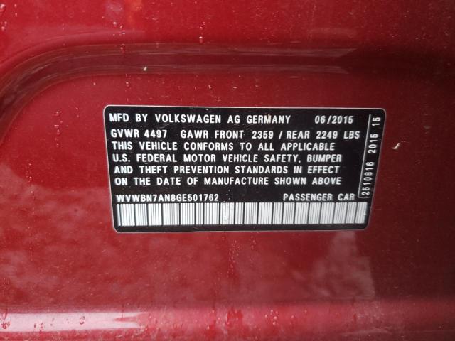 Photo 12 VIN: WVWBN7AN8GE501762 - VOLKSWAGEN CC BASE 