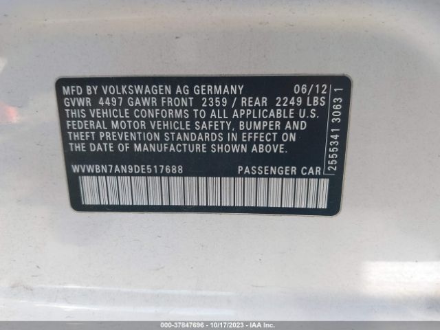 Photo 8 VIN: WVWBN7AN9DE517688 - VOLKSWAGEN CC 