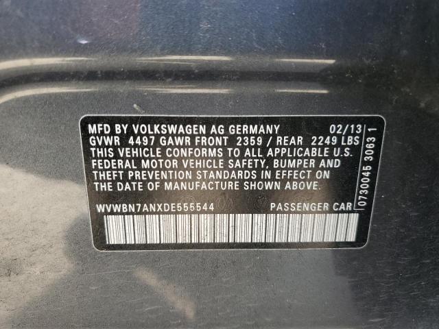 Photo 12 VIN: WVWBN7ANXDE555544 - VOLKSWAGEN CC 