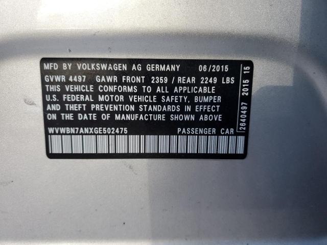 Photo 11 VIN: WVWBN7ANXGE502475 - VOLKSWAGEN CC 