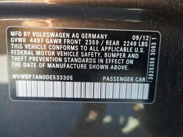 Photo 11 VIN: WVWBP7AN0DE533305 - VOLKSWAGEN CC 