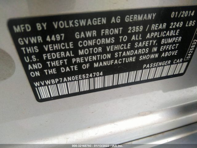 Photo 8 VIN: WVWBP7AN0EE524704 - VOLKSWAGEN CC 