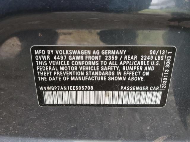 Photo 11 VIN: WVWBP7AN1EE505708 - VOLKSWAGEN CC 