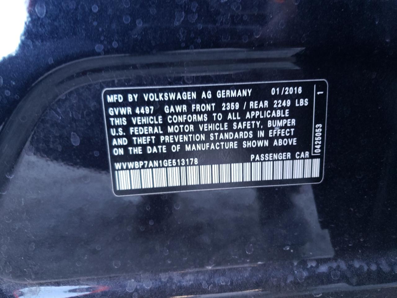 Photo 11 VIN: WVWBP7AN1GE513178 - VOLKSWAGEN PASSAT CC 