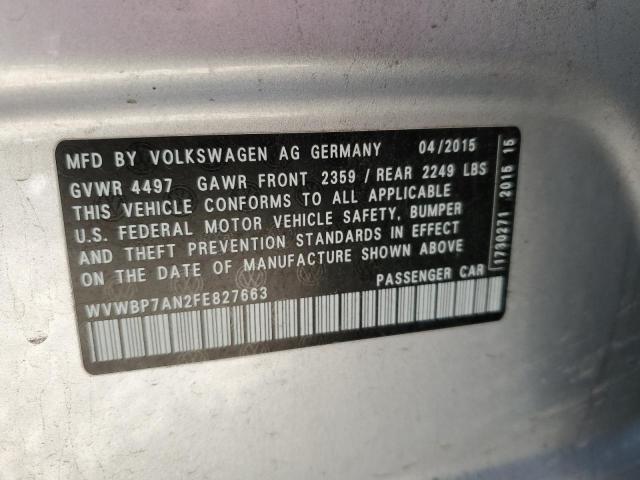 Photo 11 VIN: WVWBP7AN2FE827663 - VOLKSWAGEN CC 