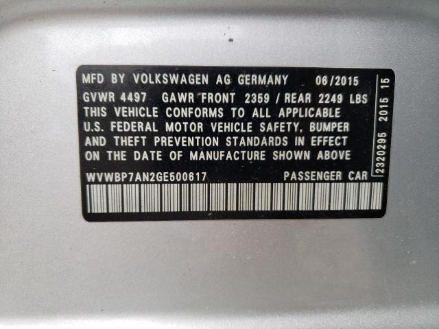 Photo 11 VIN: WVWBP7AN2GE500617 - VOLKSWAGEN CC BASE 