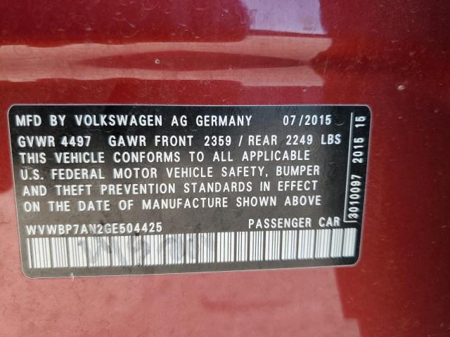 Photo 11 VIN: WVWBP7AN2GE504425 - VOLKSWAGEN CC BASE 