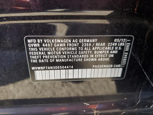 Photo 11 VIN: WVWBP7AN3DE504414 - VOLKSWAGEN CC SPORT 