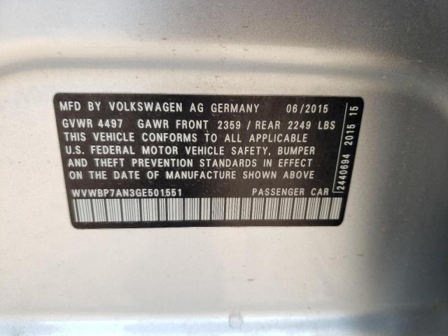 Photo 11 VIN: WVWBP7AN3GE501551 - VOLKSWAGEN CC 