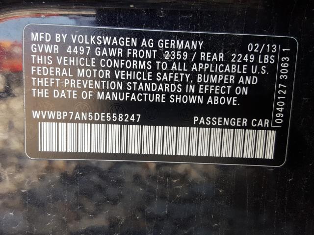 Photo 9 VIN: WVWBP7AN5DE558247 - VOLKSWAGEN CC 