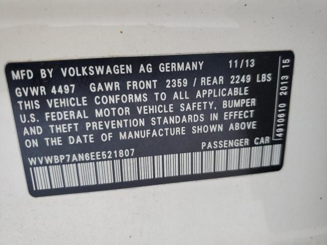 Photo 11 VIN: WVWBP7AN6EE521807 - VOLKSWAGEN CC SPORT 