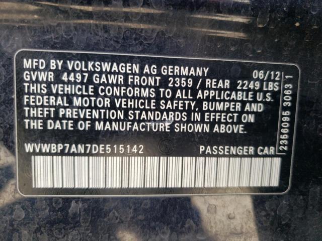 Photo 11 VIN: WVWBP7AN7DE515142 - VOLKSWAGEN CC 