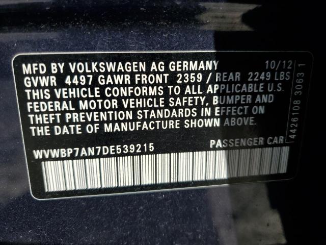 Photo 11 VIN: WVWBP7AN7DE539215 - VOLKSWAGEN CC 