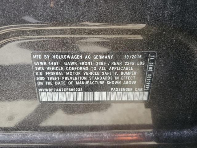 Photo 9 VIN: WVWBP7AN7GE509233 - VOLKSWAGEN CC BASE 