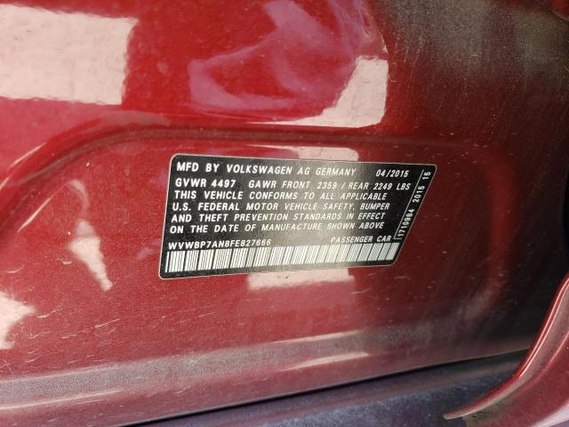 Photo 11 VIN: WVWBP7AN8FE827666 - VOLKSWAGEN CC 