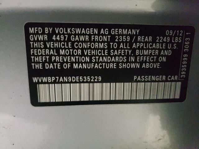 Photo 9 VIN: WVWBP7AN9DE535229 - VOLKSWAGEN PASSAT 