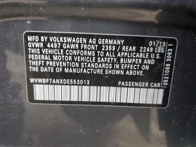 Photo 11 VIN: WVWBP7ANXDE553013 - VOLKSWAGEN CC SPORT 