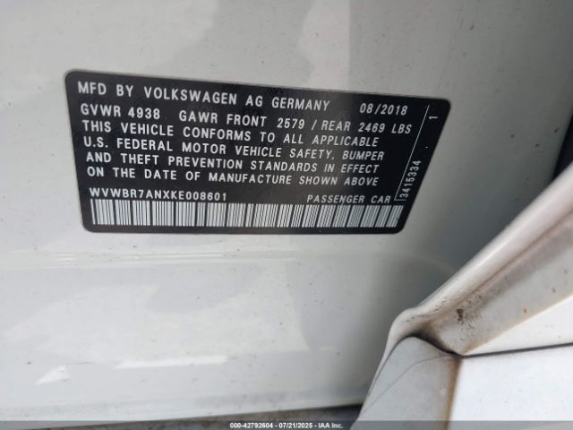 Photo 8 VIN: WVWBR7ANXKE008601 - VOLKSWAGEN ARTEON 