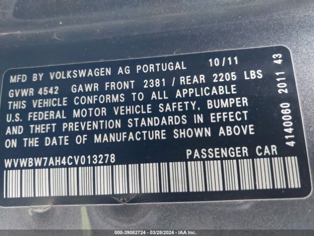 Photo 8 VIN: WVWBW7AH4CV013278 - VOLKSWAGEN EOS 