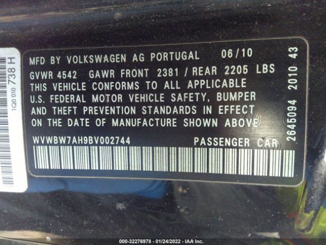 Photo 8 VIN: WVWBW7AH9BV002744 - VOLKSWAGEN EOS 