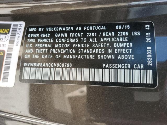 Photo 11 VIN: WVWBW8AH0GV000796 - VOLKSWAGEN EOS 