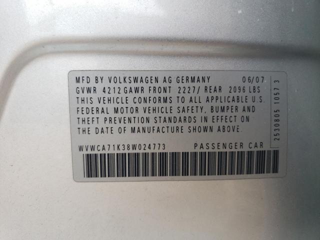 Photo 12 VIN: WVWCA71K38W024773 - VOLKSWAGEN RABBIT 