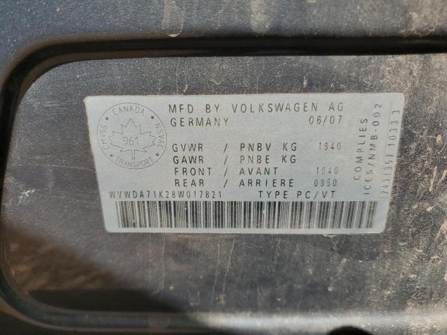 Photo 11 VIN: WVWDA71K28W017821 - VOLKSWAGEN RABBIT 