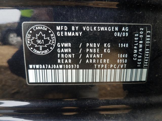 Photo 9 VIN: WVWDA7AJ0AW100970 - VOLKSWAGEN GOLF 