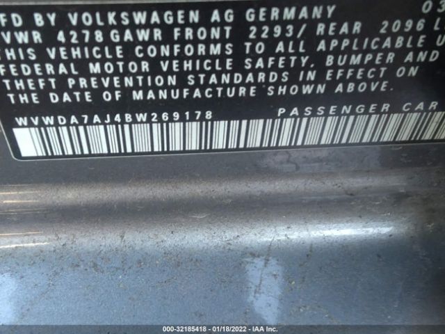 Photo 8 VIN: WVWDA7AJ4BW269178 - VOLKSWAGEN GOLF 