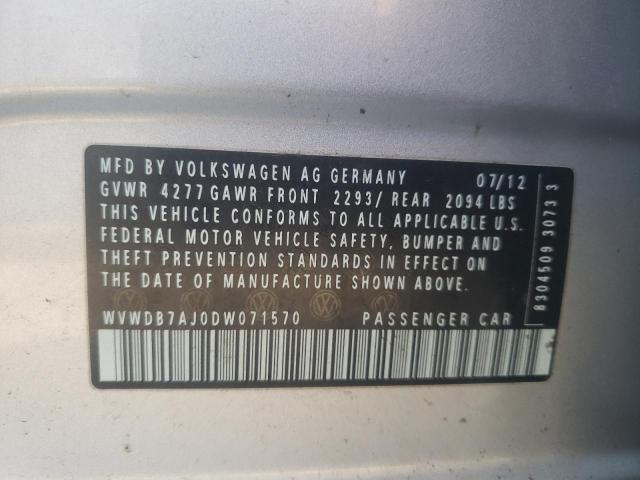 Photo 11 VIN: WVWDB7AJ0DW071570 - VOLKSWAGEN GOLF 