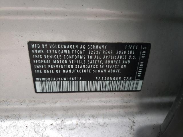 Photo 11 VIN: WVWDB7AJ3CW166512 - VOLKSWAGEN GOLF 