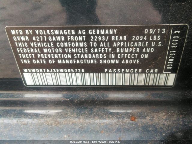 Photo 8 VIN: WVWDB7AJ3EW005726 - VOLKSWAGEN GOLF 