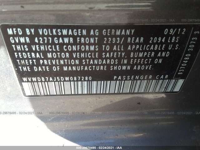 Photo 8 VIN: WVWDB7AJ5DW087280 - VOLKSWAGEN GOLF 