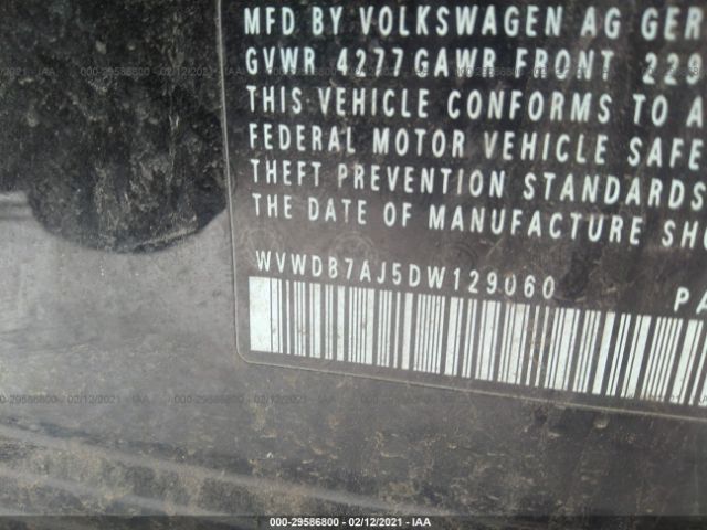 Photo 8 VIN: WVWDB7AJ5DW129060 - VOLKSWAGEN GOLF 