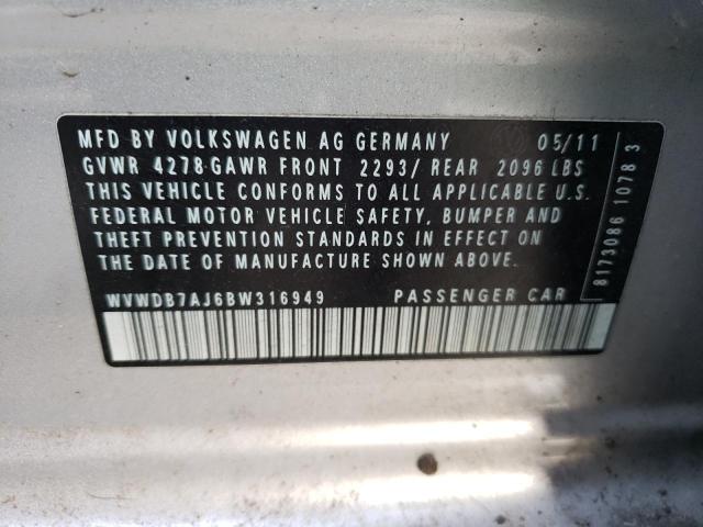 Photo 9 VIN: WVWDB7AJ6BW316949 - VOLKSWAGEN GOLF 